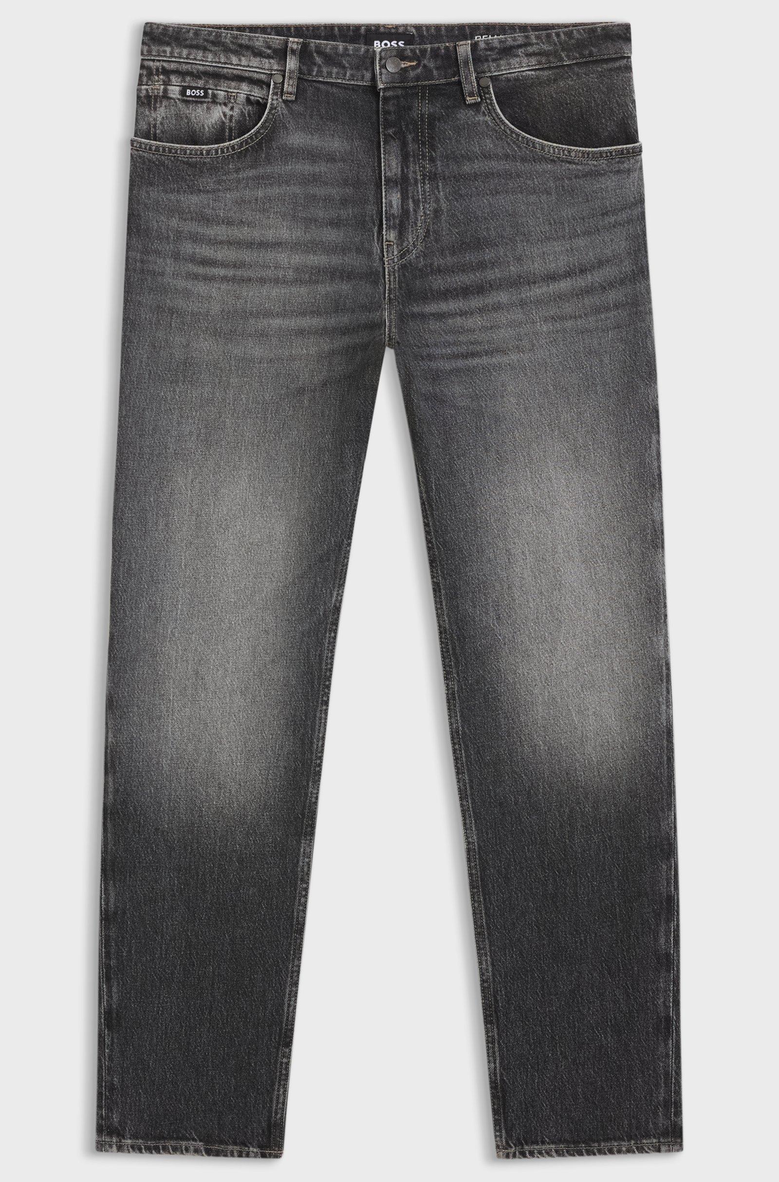 Jeans regular fit Maine in denim elasticizzato nero 50558507 006 BOSS 