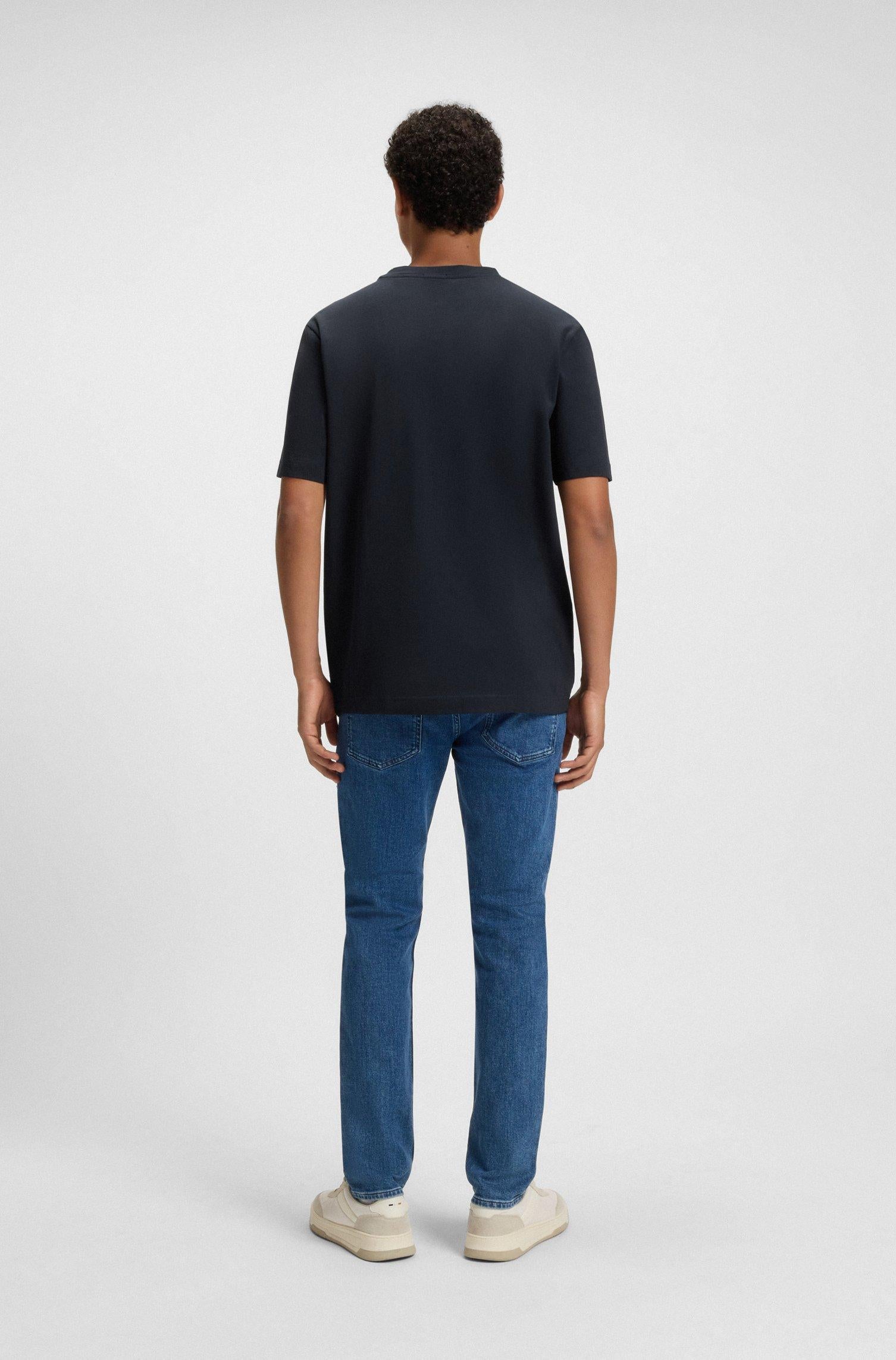 T-shirt relaxed fit in cotone elasticizzato con logo stampato 50473278 404 BOSS 