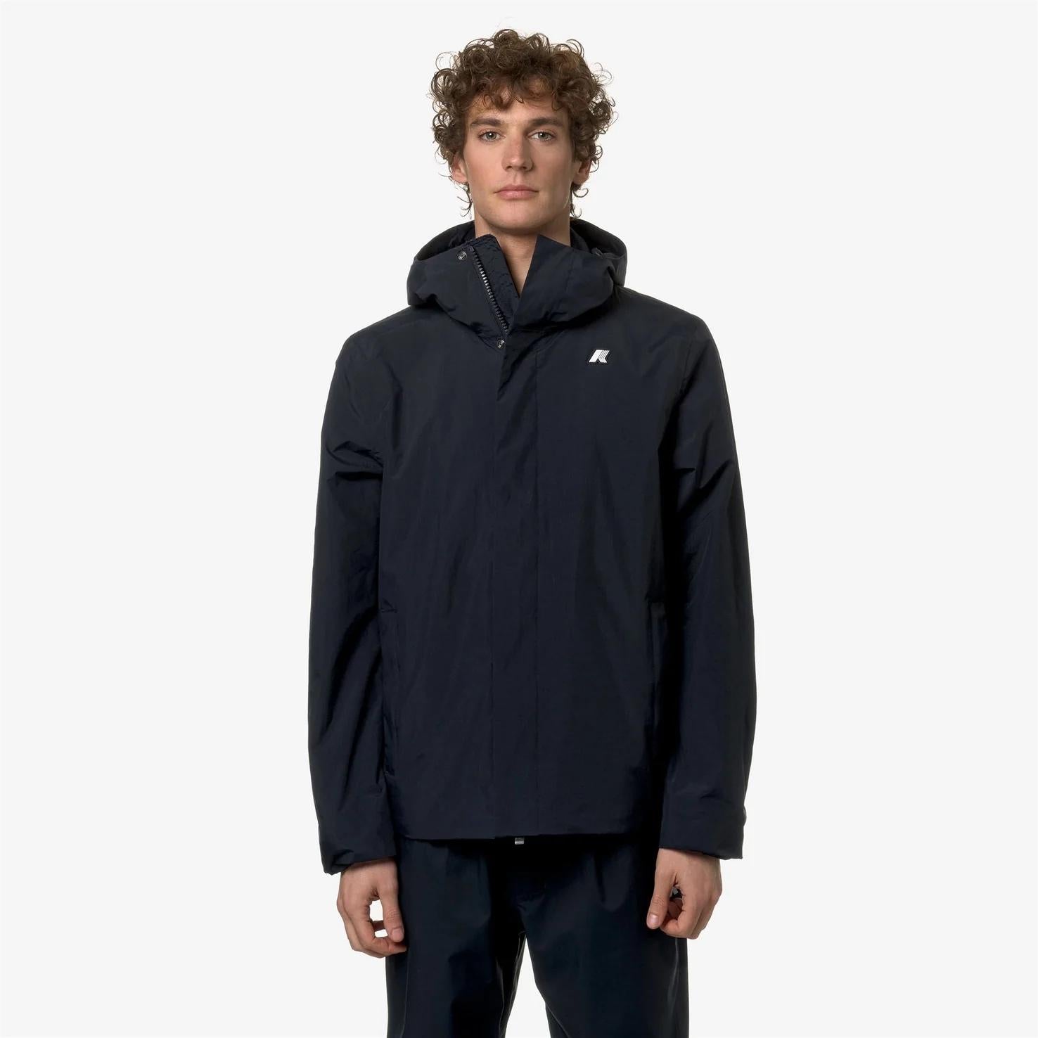 Giacca corta primaverile da uomo blu con caratteristiche impermeabili K1141QW K89 K-WAY 