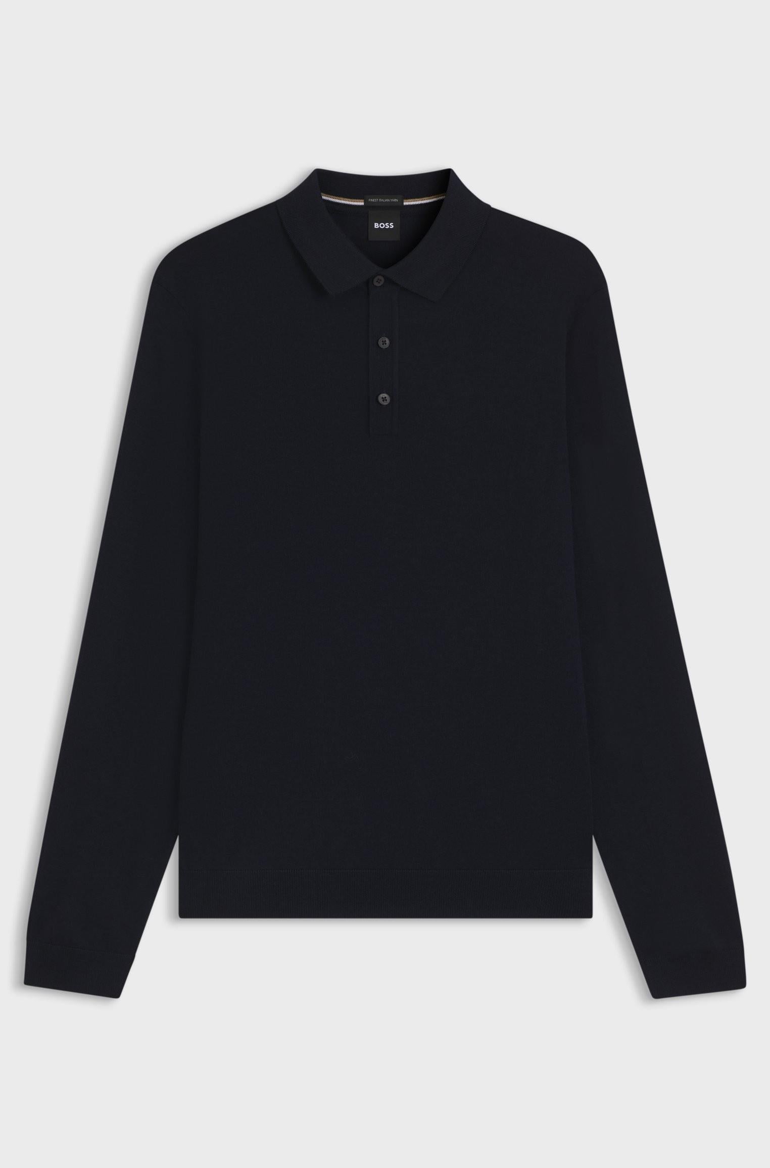Polo regular fit in maglia di lana vergine 50476355 404 BOSS 