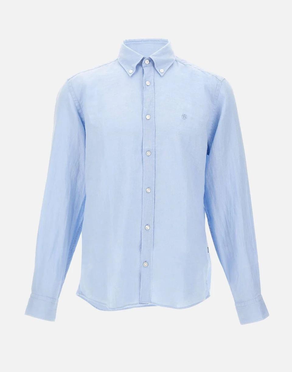 Camicia Liam in lino 50556077 450 BOSS 