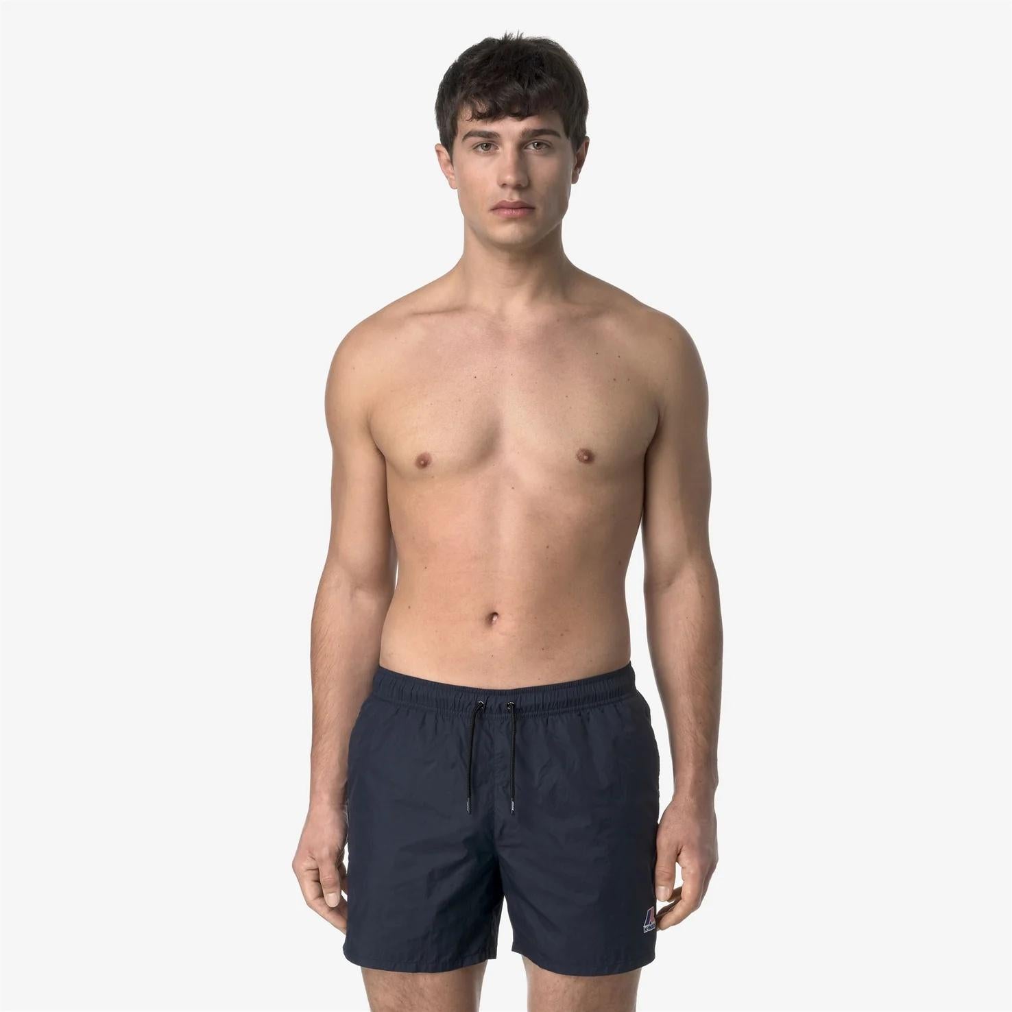 Costume da bagno da uomo ripiegabile blu con slip in rete K31357W K89 K-WAY 