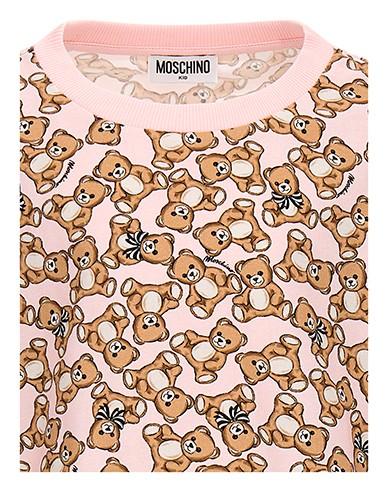 T-shirt con stampa all-over HBM062LBB9E 84922 MOSCHINO KID 