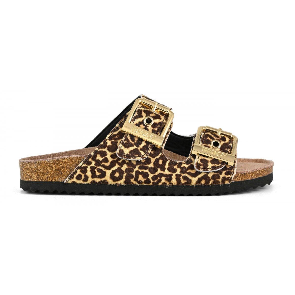 Sandali in pelle con stampa animalier HCBIO502 LEO COLORS OF CALIFORNIA 