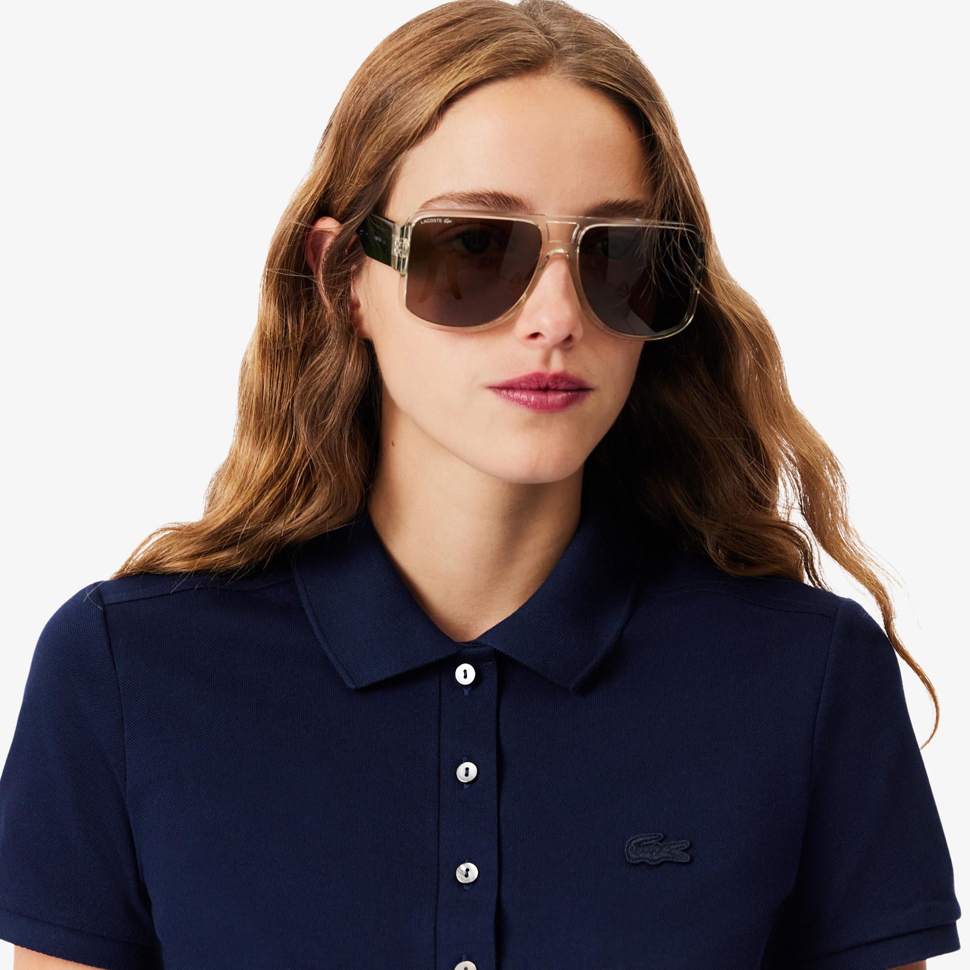 Polo da donna in piqué di cotone stretch Lacoste slim fit PF5462 166 LACOSTE 