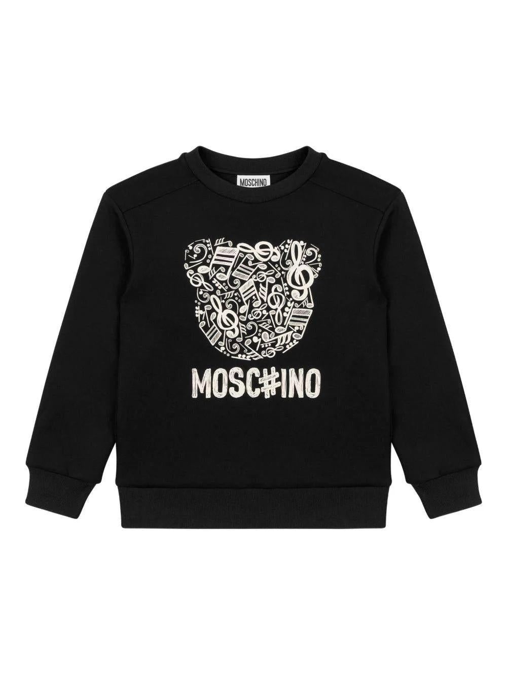 Felpa con stampa bear HMF099LDA58 60100A MOSCHINO KID 