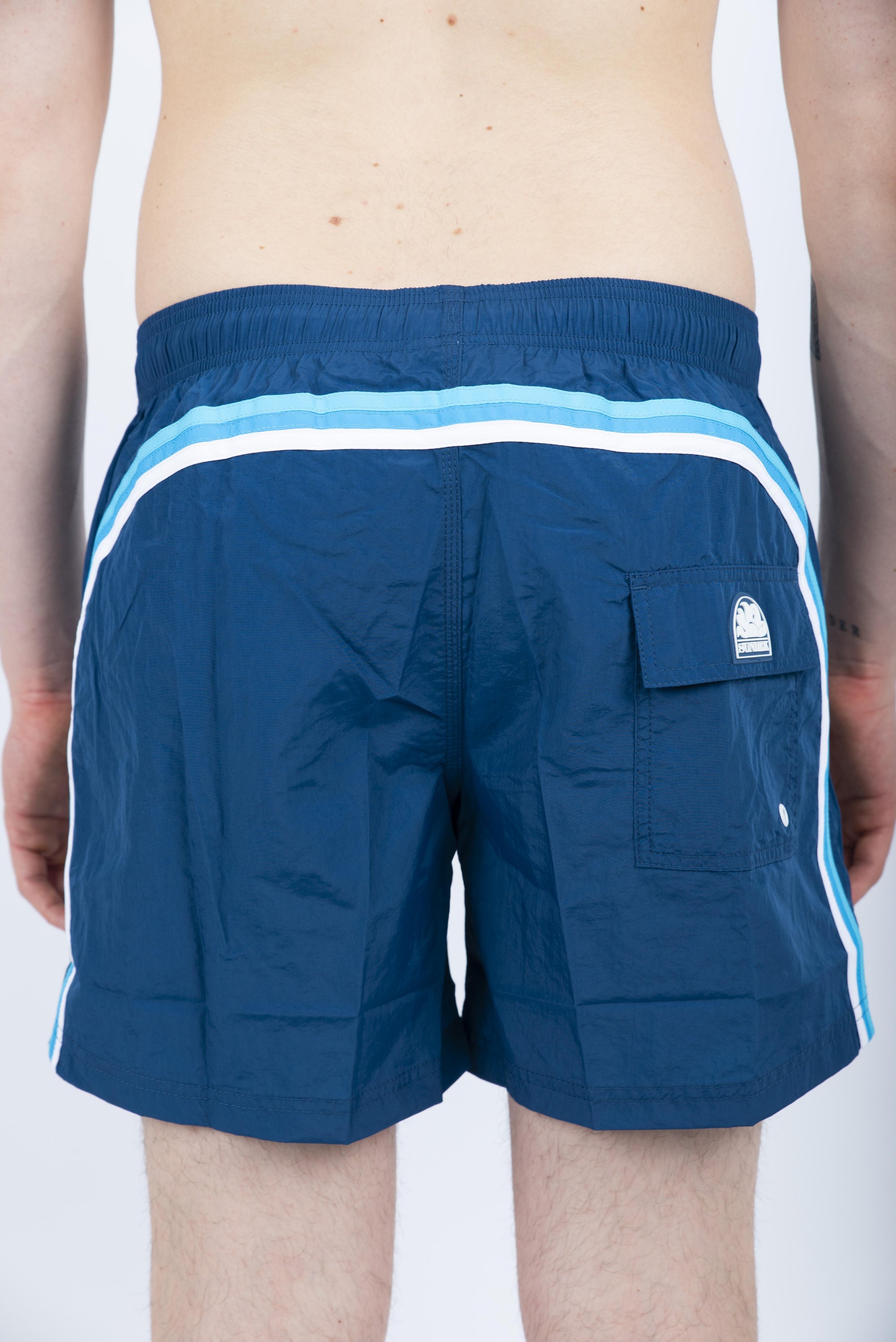 Costume da bagno corto vita elasticata Crinkled navy M504BDN5100 A5601 SUNDEK 
