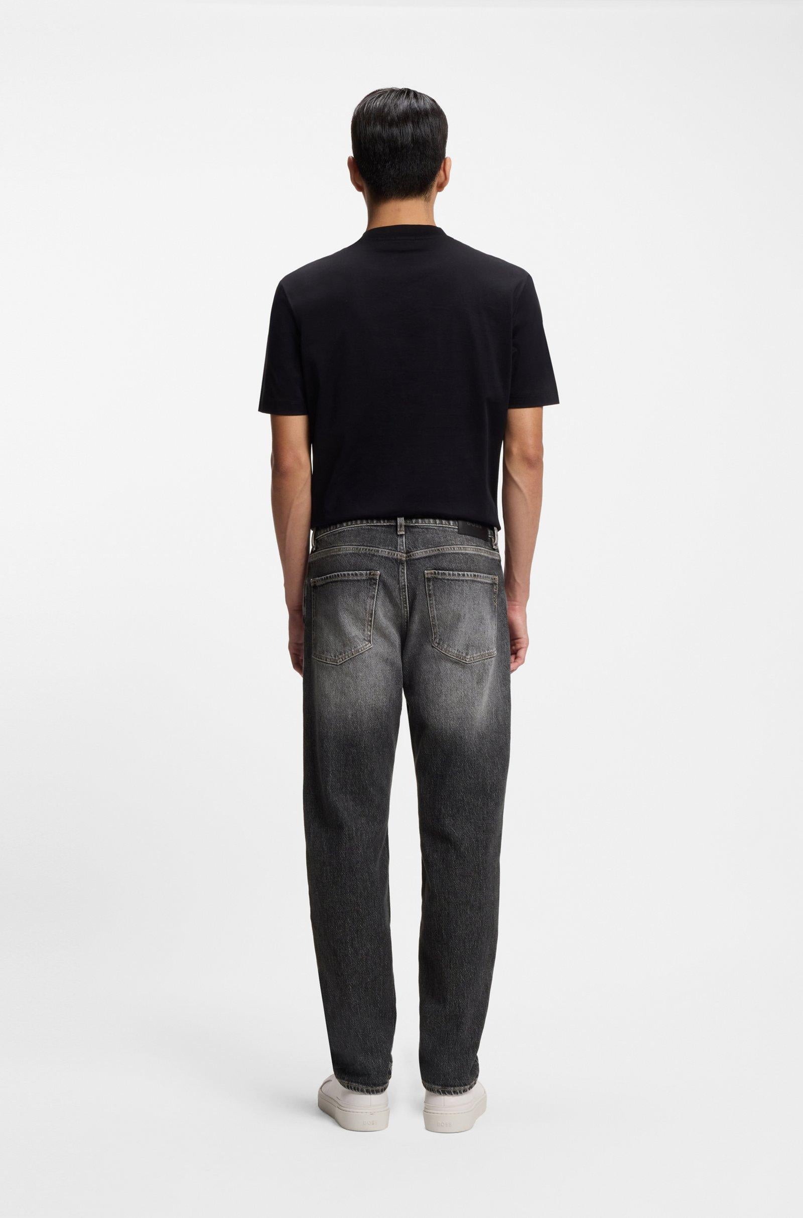 Jeans regular fit Maine in denim elasticizzato nero 50558507 006 BOSS 