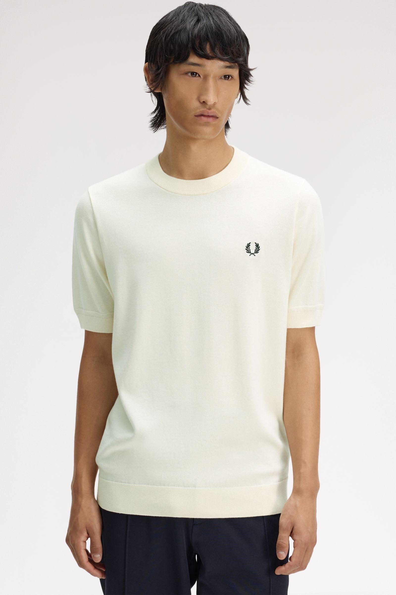 T-shirt in maglia di cotone K232258 560 FRED PERRY 