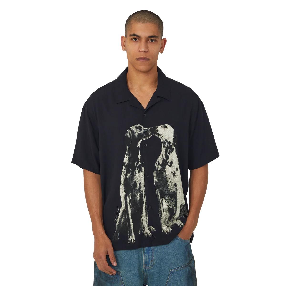 Dogged Resort Shirt BU00266 BLACK HUF 