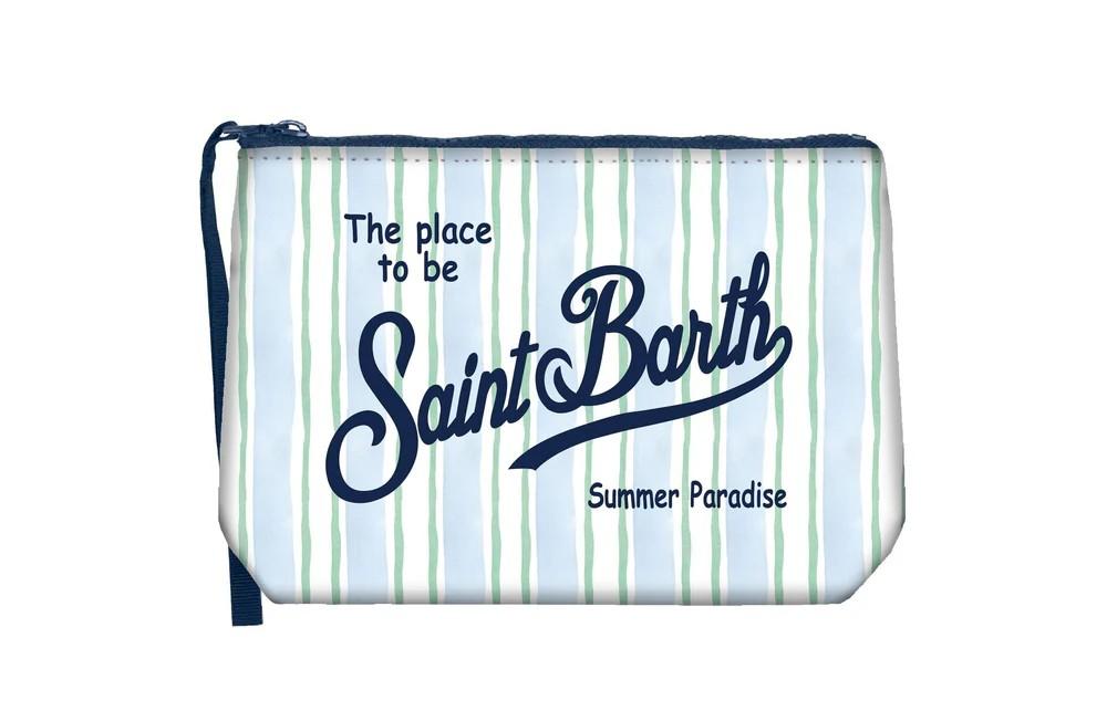 Pochette Aline fantasia a righe azzurre ALIN001 00925L MC2 SAINT BARTH 