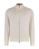 Cardigan in cotone e lana vergine con zip