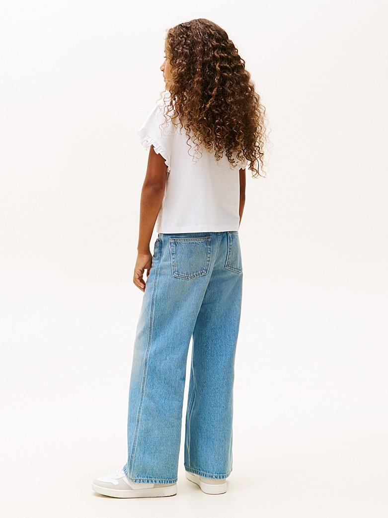 T-shirt essential relaxed fit con ruches KG0KG08970T YBR TOMMY HILFIGER 