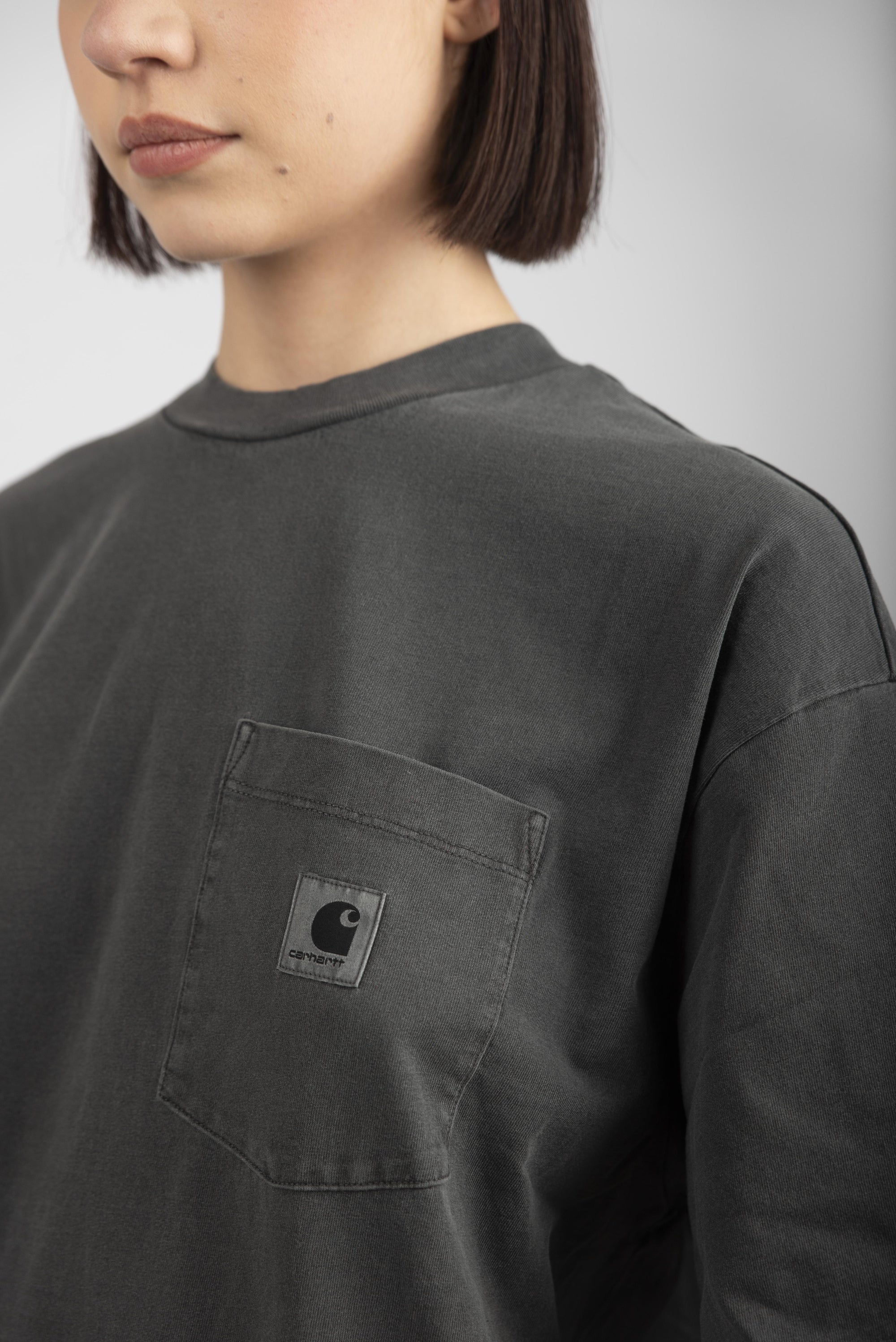 T-shirt Women's S/S Nelson Grand T-Shirt graphite garment dyed  I034621 87GD CARHARTT WIP 