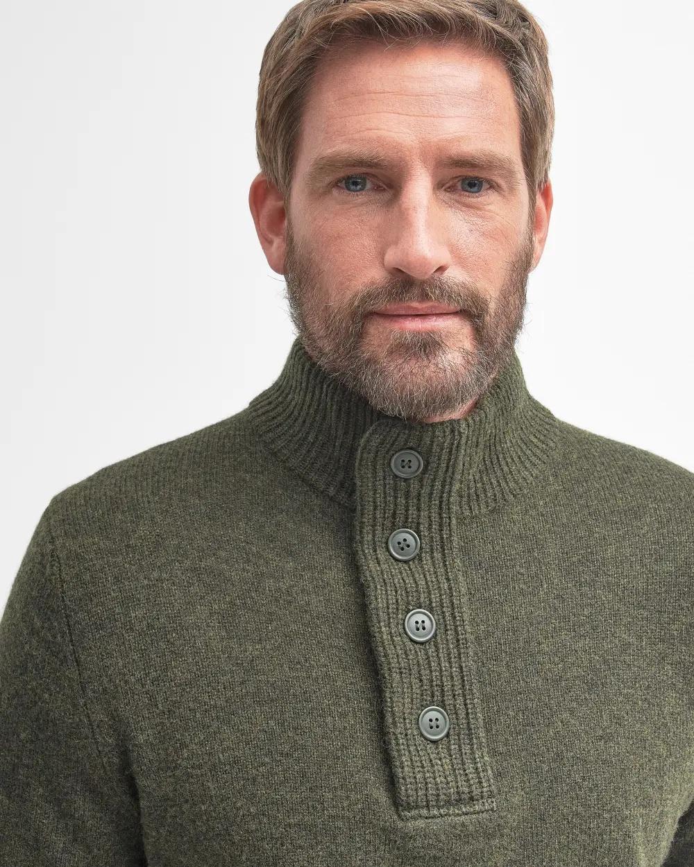 Felpa con toppa sul gomito Essential MKN0585 GN73 BARBOUR 