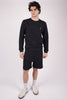 Regular cotton fleece Bermuda shorts
