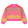 Knitted sweater with heart motifs