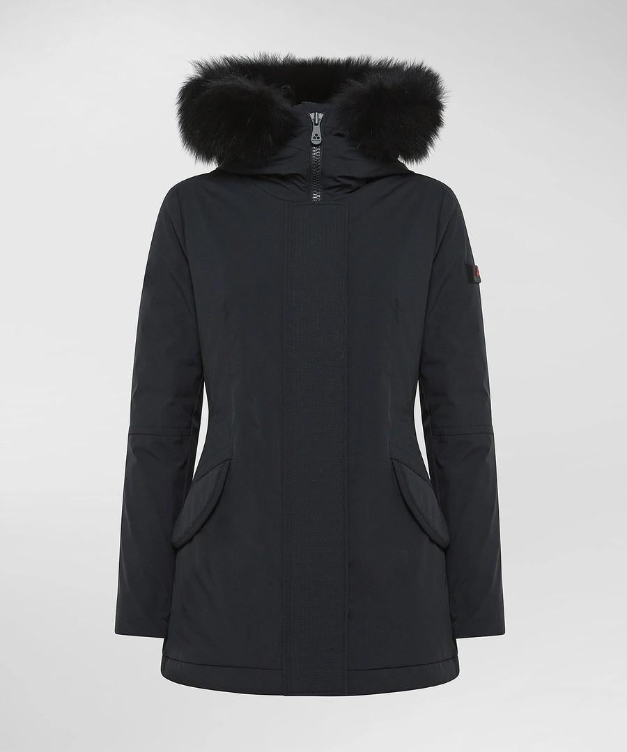 Giacca slim con pelliccia donnet kl fur PED4445 NER PEUTEREY 