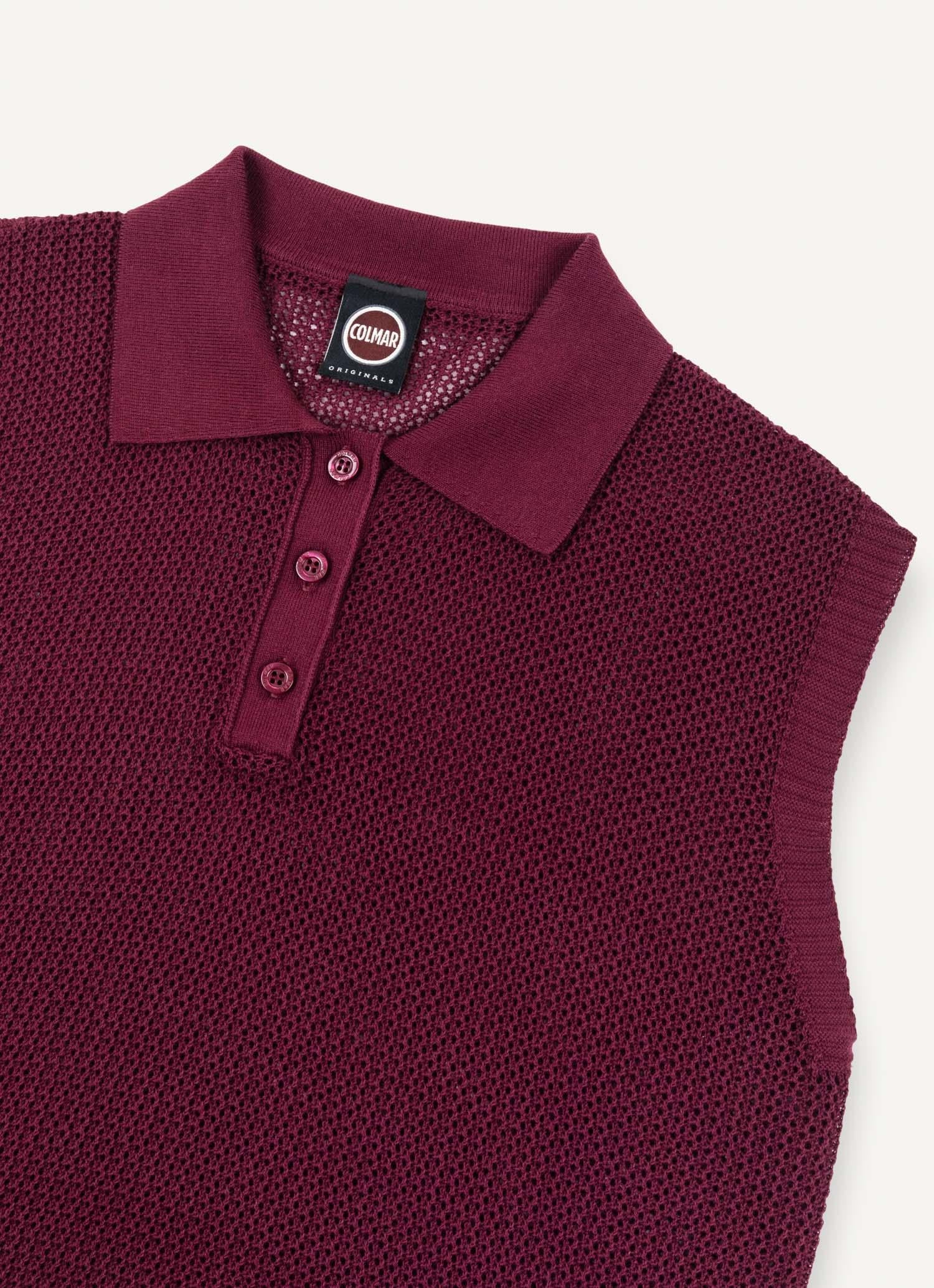 Polo in rete senza maniche 43119DL 757 COLMAR 