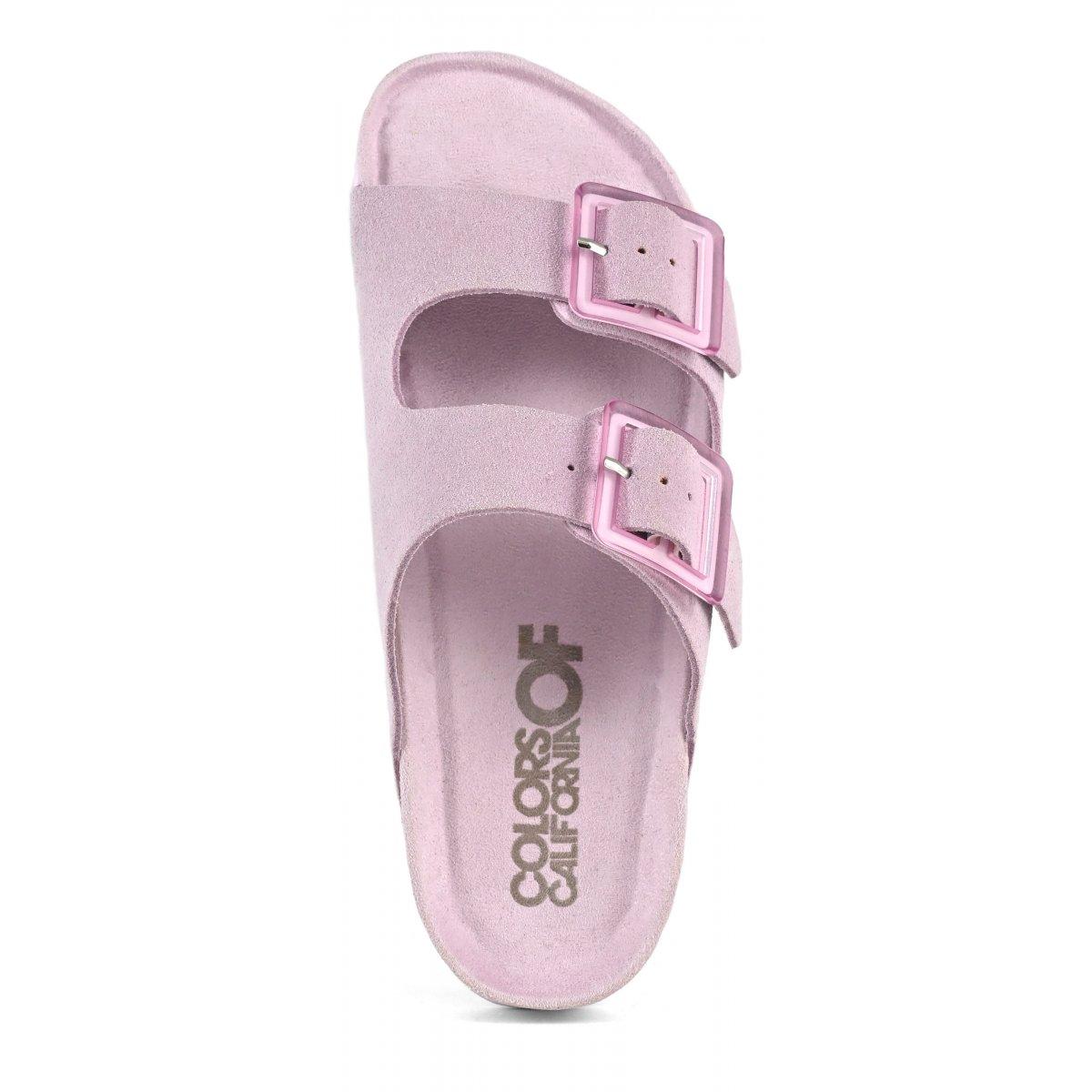 Sandalo monocolore pelle scamosciata HCBIO56 LILS COLORS OF CALIFORNIA 