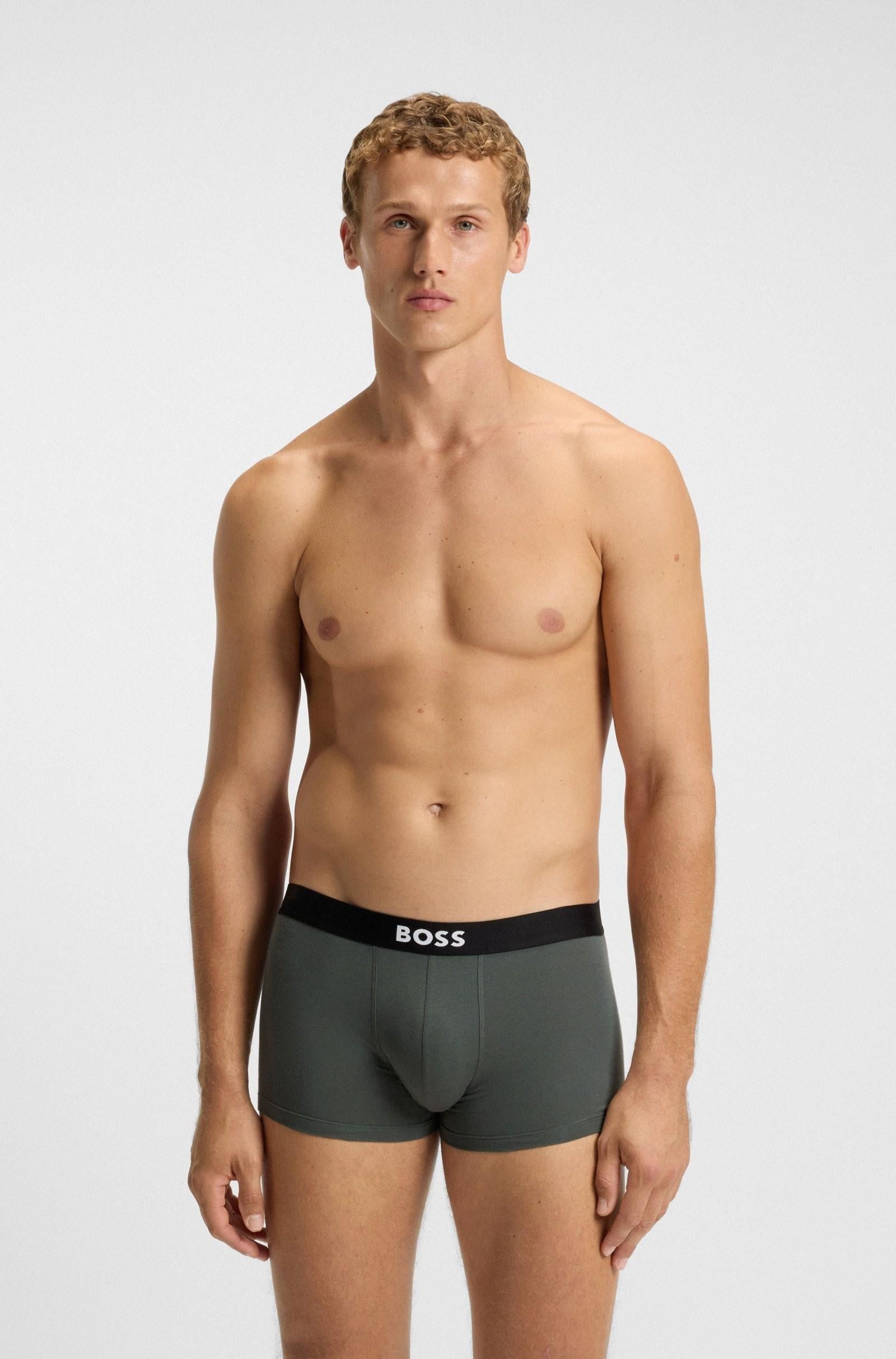 Boxer corti in cotone elasticizzato in confezione da tre 50544263 973 BOSS 