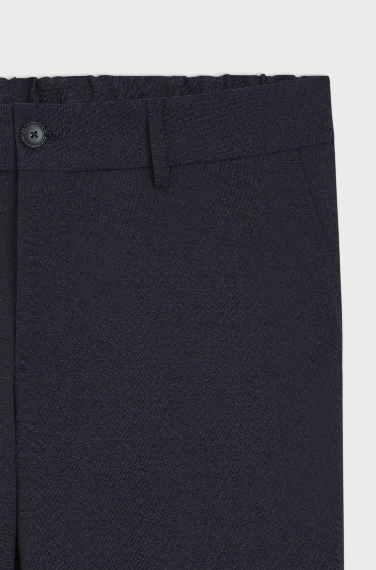 Pantaloni slim fit in twill di misto lana lavabile 50556758 404 BOSS 