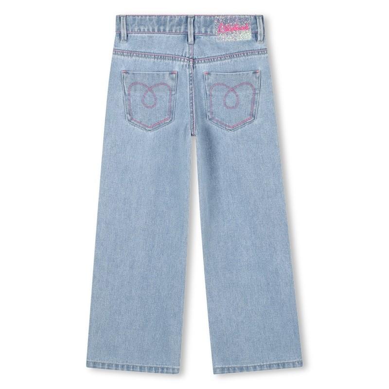 Pantaloni in denim ricamato U21591 Z18 BILLIEBLUSH 