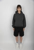 Felpa Women's Hooded Benton Sweatshirt black garment dyed
