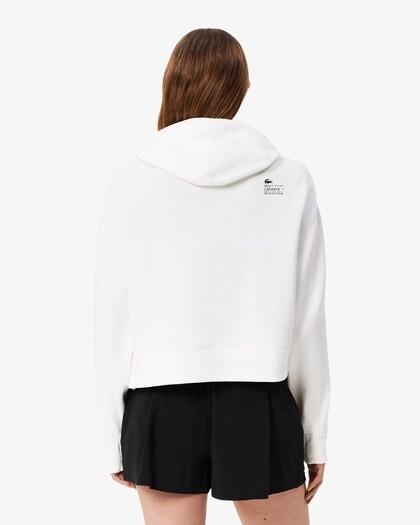 Felpa con cappuccio corta in cotone SF0281 001 LACOSTE 