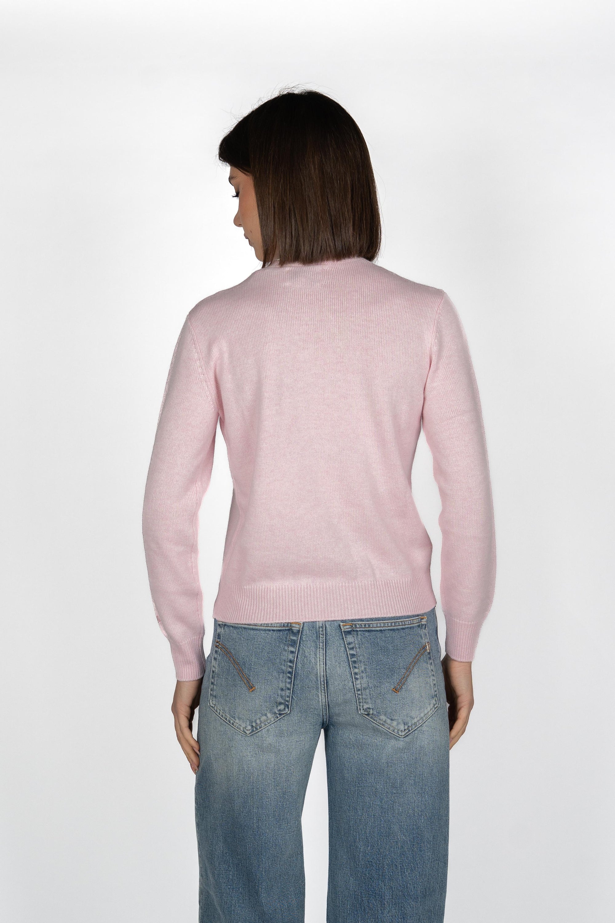 Girocollo New Queen con jacquard Sono a dieta (domani) QUE0010 04111I MC2 SAINT BARTH 