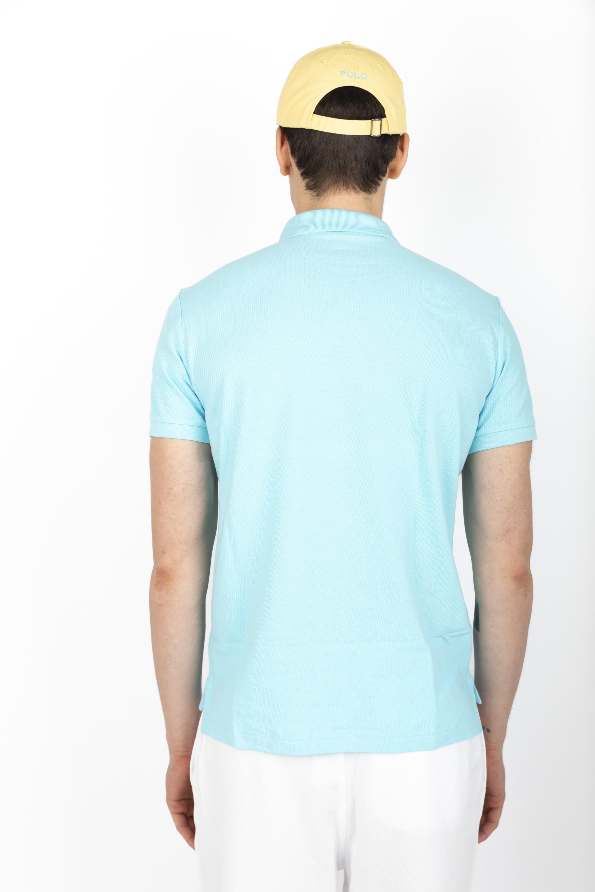 Polo blue in piqué Slim Fit  710680784 420 POLO RALPH LAUREN 