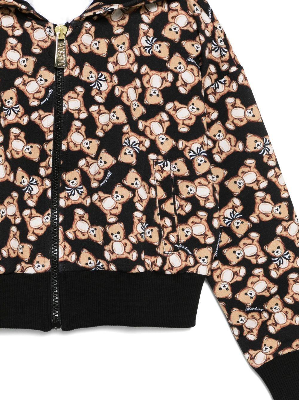 Felpa con stampa all-over HDF06FLDB6C 84923 MOSCHINO KID 
