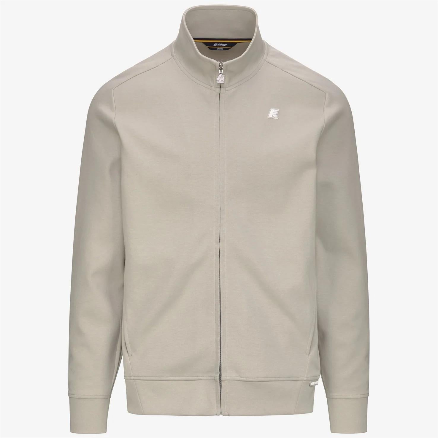 Giacca in pile athleisure da uomo beige K81369W 634 K-WAY 