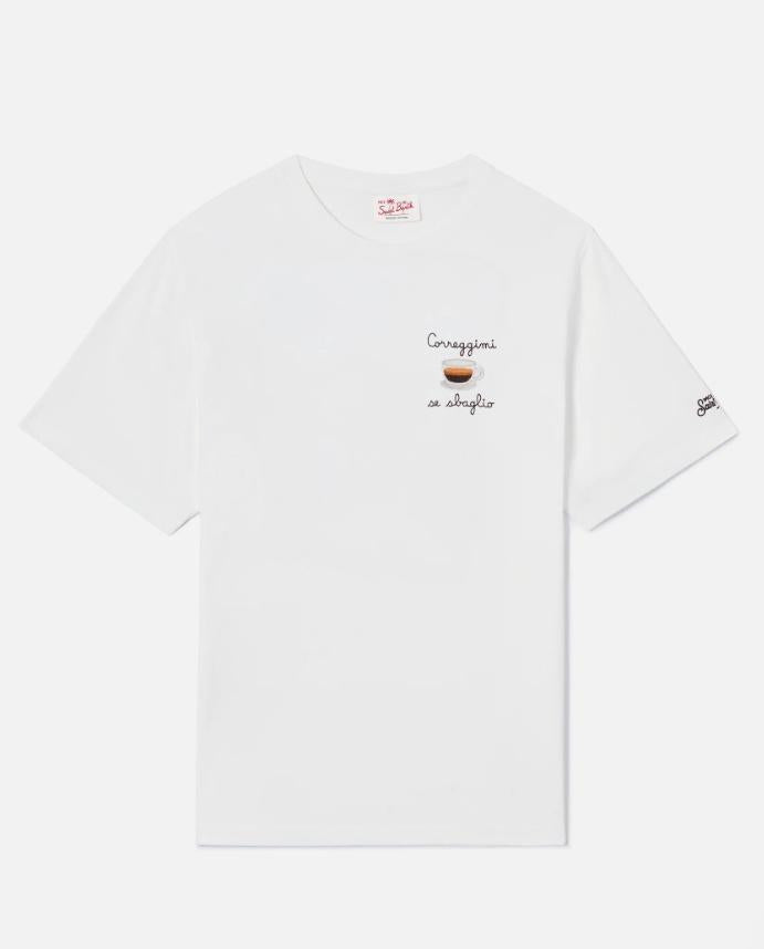 T-shirt Portofino con ricamo Correggimi Se Sbaglio POT0001 04452L MC2 SAINT BARTH 