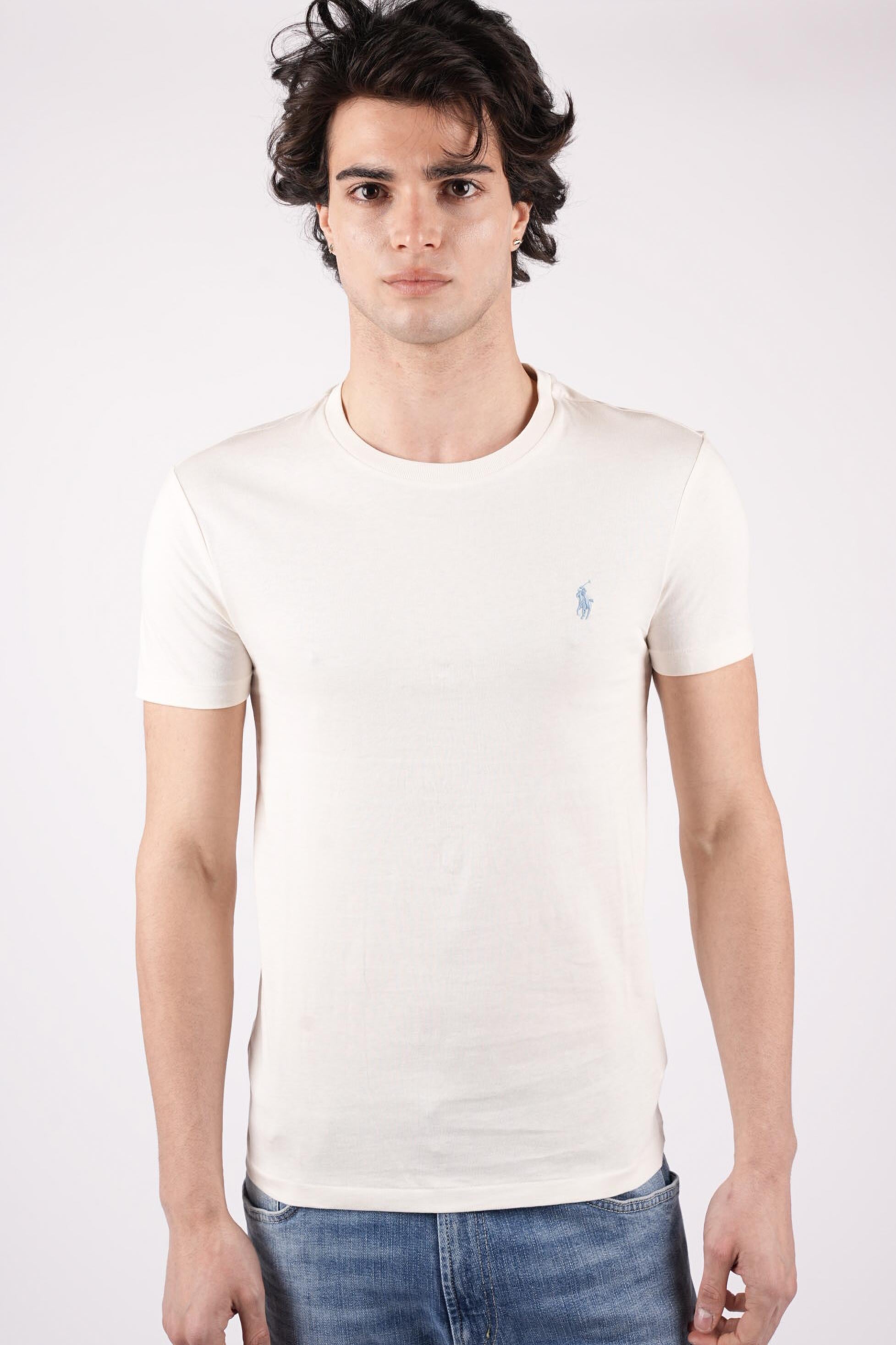T-shirt con logo a contrasto 710671438 524 POLO RALPH LAUREN 