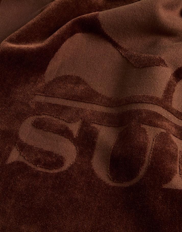 Telo in spugna Jacquard con logo e cornice AM372ATC1000 B0300 SUNDEK 