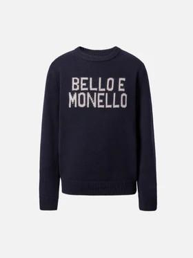 Maglione girocollo Douglas con jacquard Bello e monello DOU0001 01681IA MC2 SAINT BARTH 