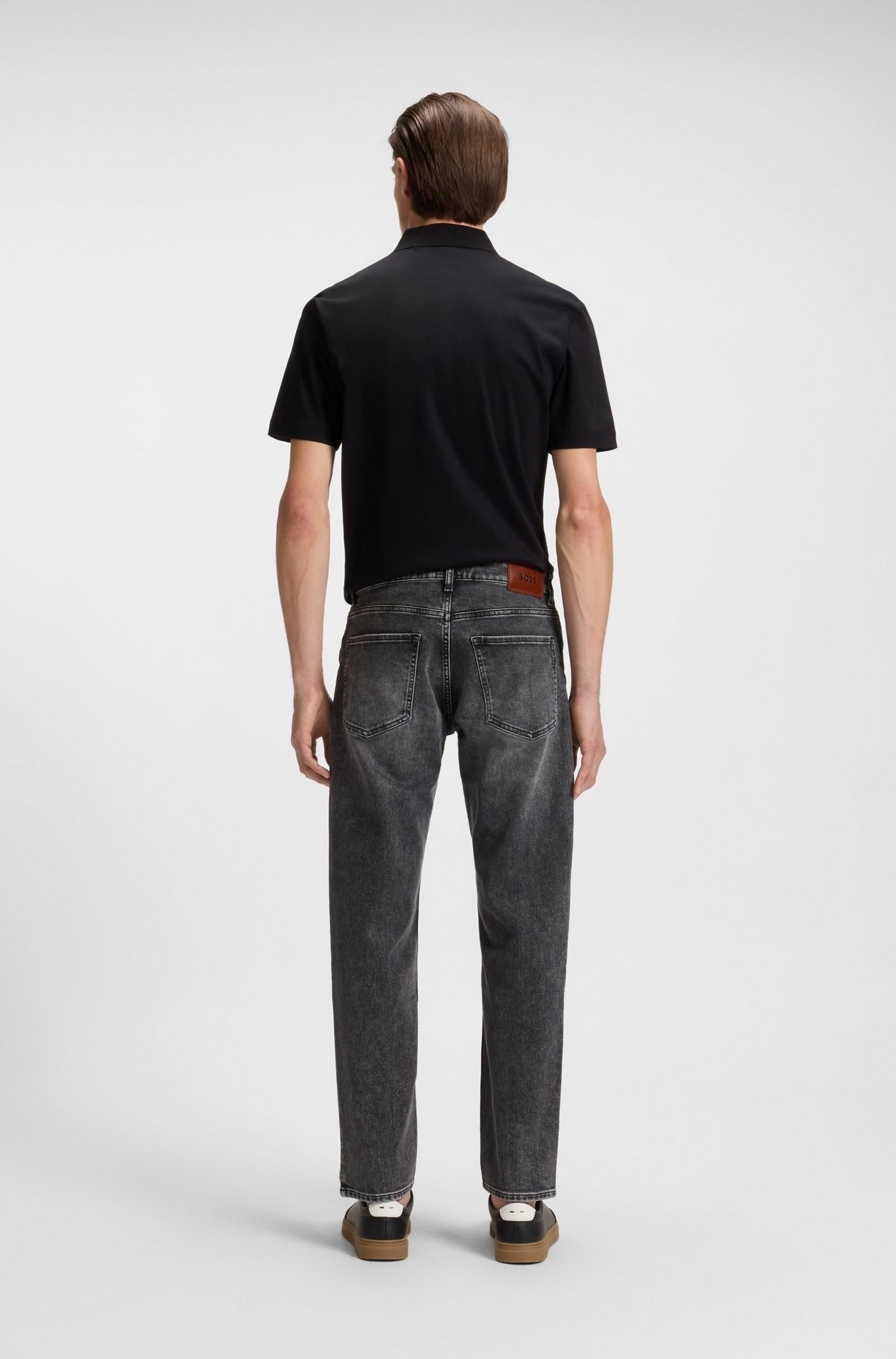 Jeans Maine regular fit in comodo denim elasticizzato grigio 50549809 009 BOSS 