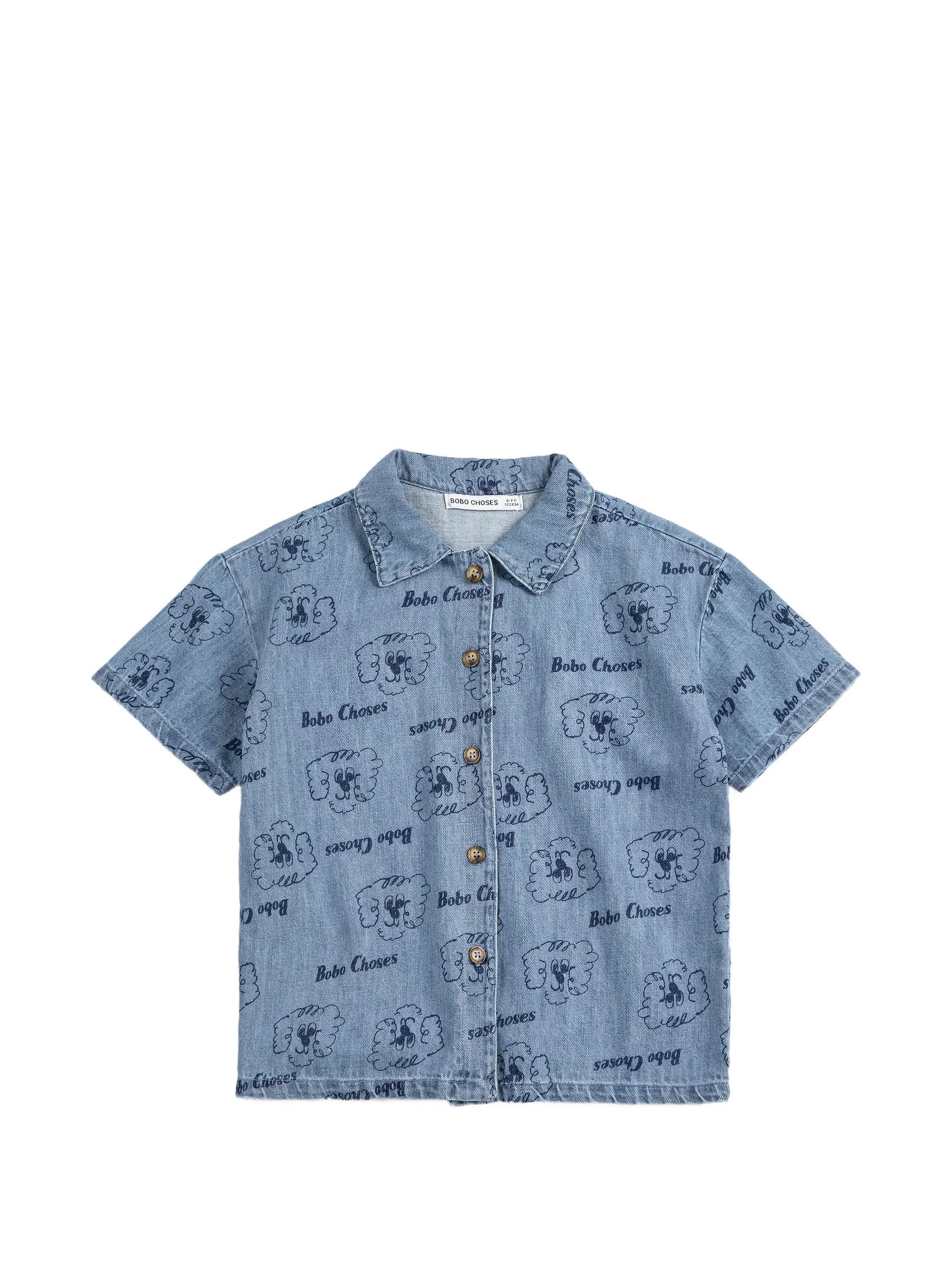Camicia logo all-over B126AC037 461 BOBO CHOSES 