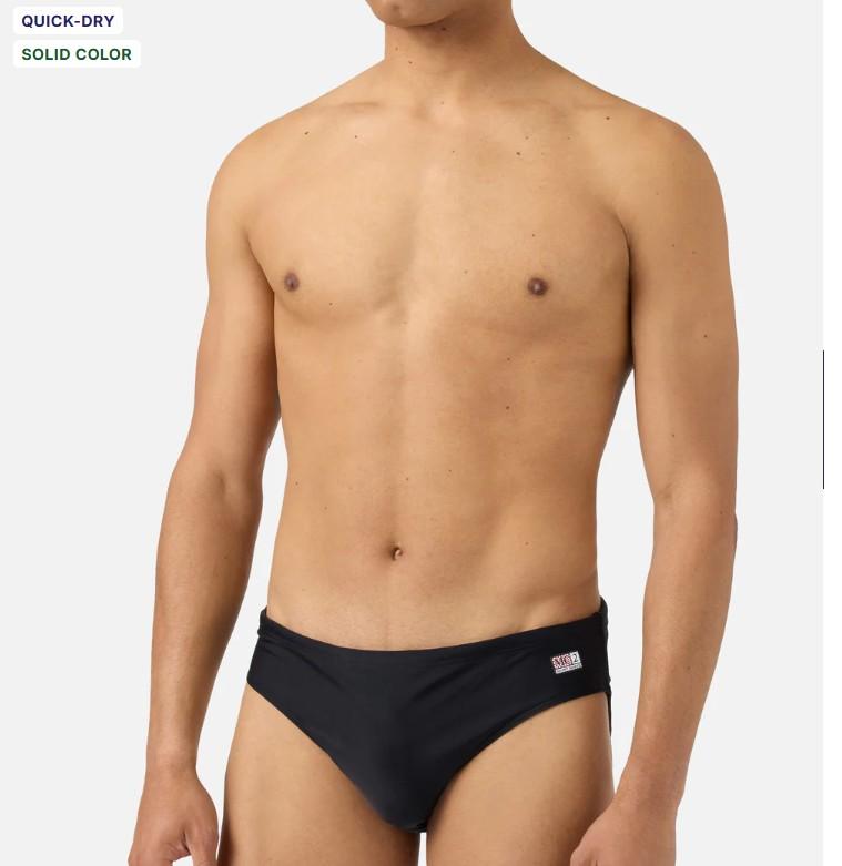 Slip mare Cayo nero tinta unita CAYO001 00208L MC2 SAINT BARTH 