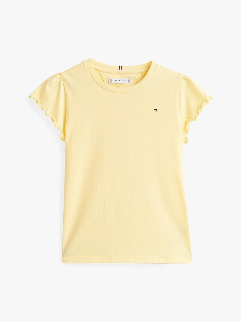 T-shirt slim fit con maniche arricciate KG0KG07052J ZF0 TOMMY HILFIGER 