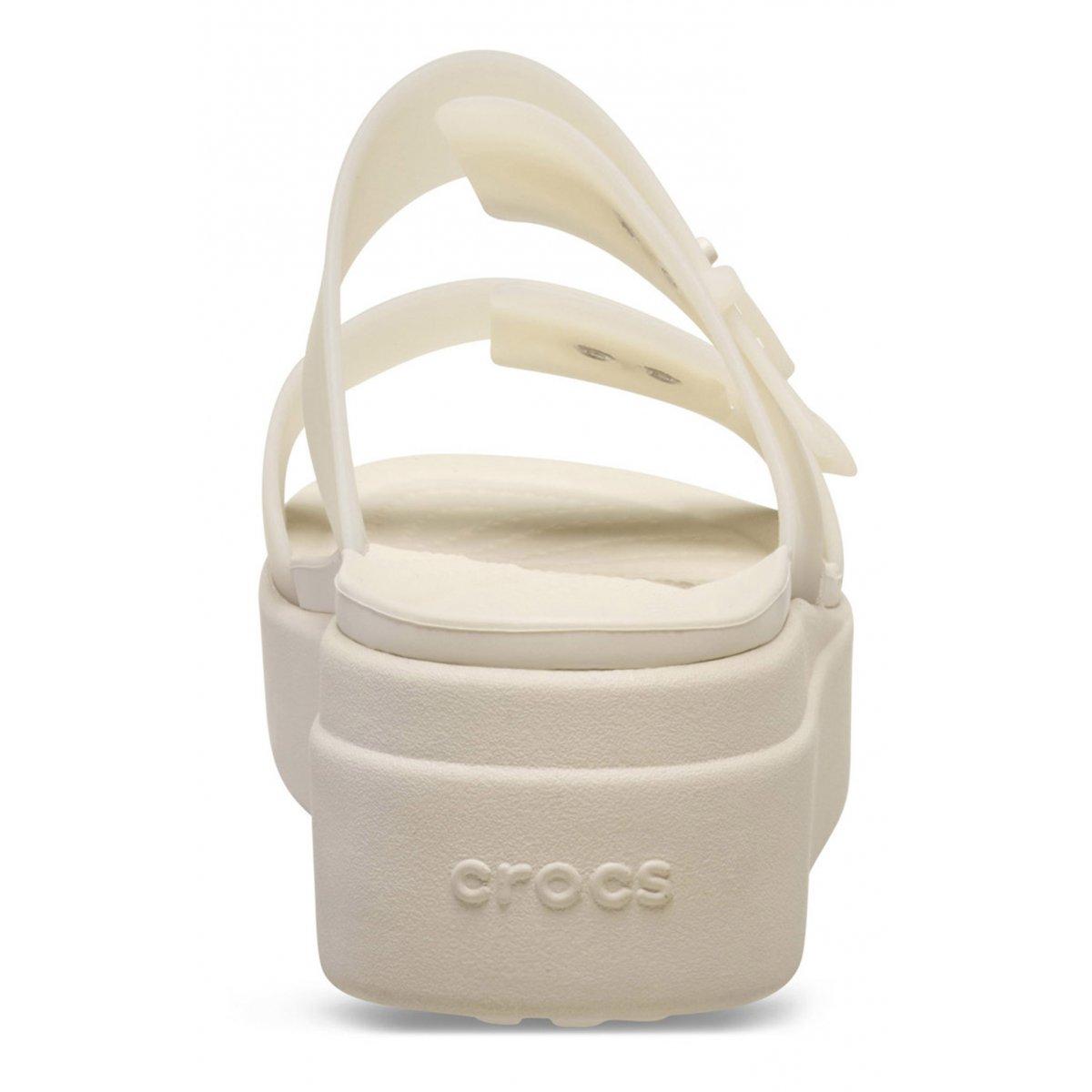 Brooklyn Buckle Frosted Low Wedge Donna Sandstone CR210980 SDST CROCS 