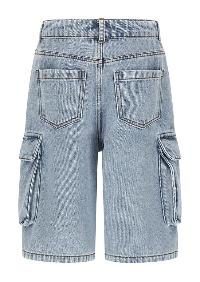 Short cargo con motivo Teddy Bear HUQ023L0E08 40186A MOSCHINO KID 