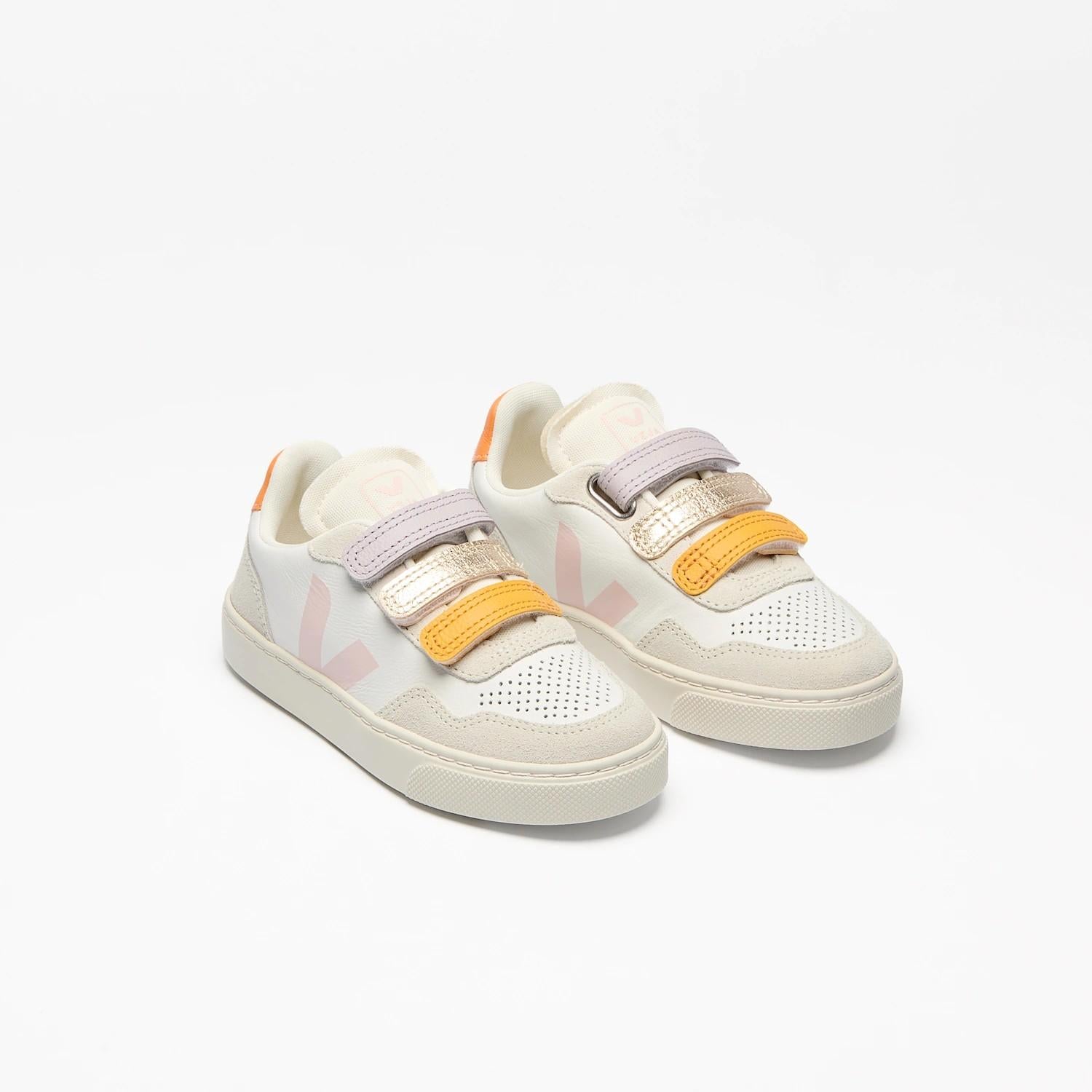 V-90 leather multico white petale SX2021A 009 VEJA 