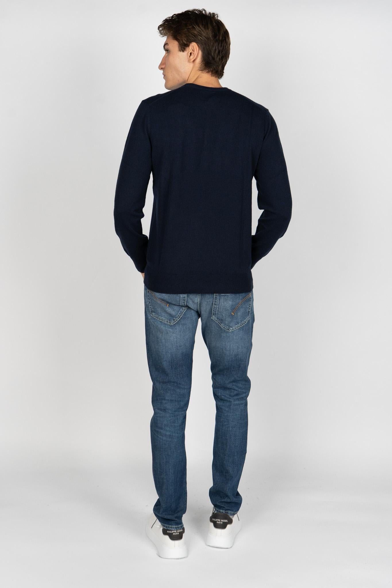 Maglione a girocollo Heron Light con ricamo Sommelier a Courmayeur HER0024 03502I MC2 SAINT BARTH 