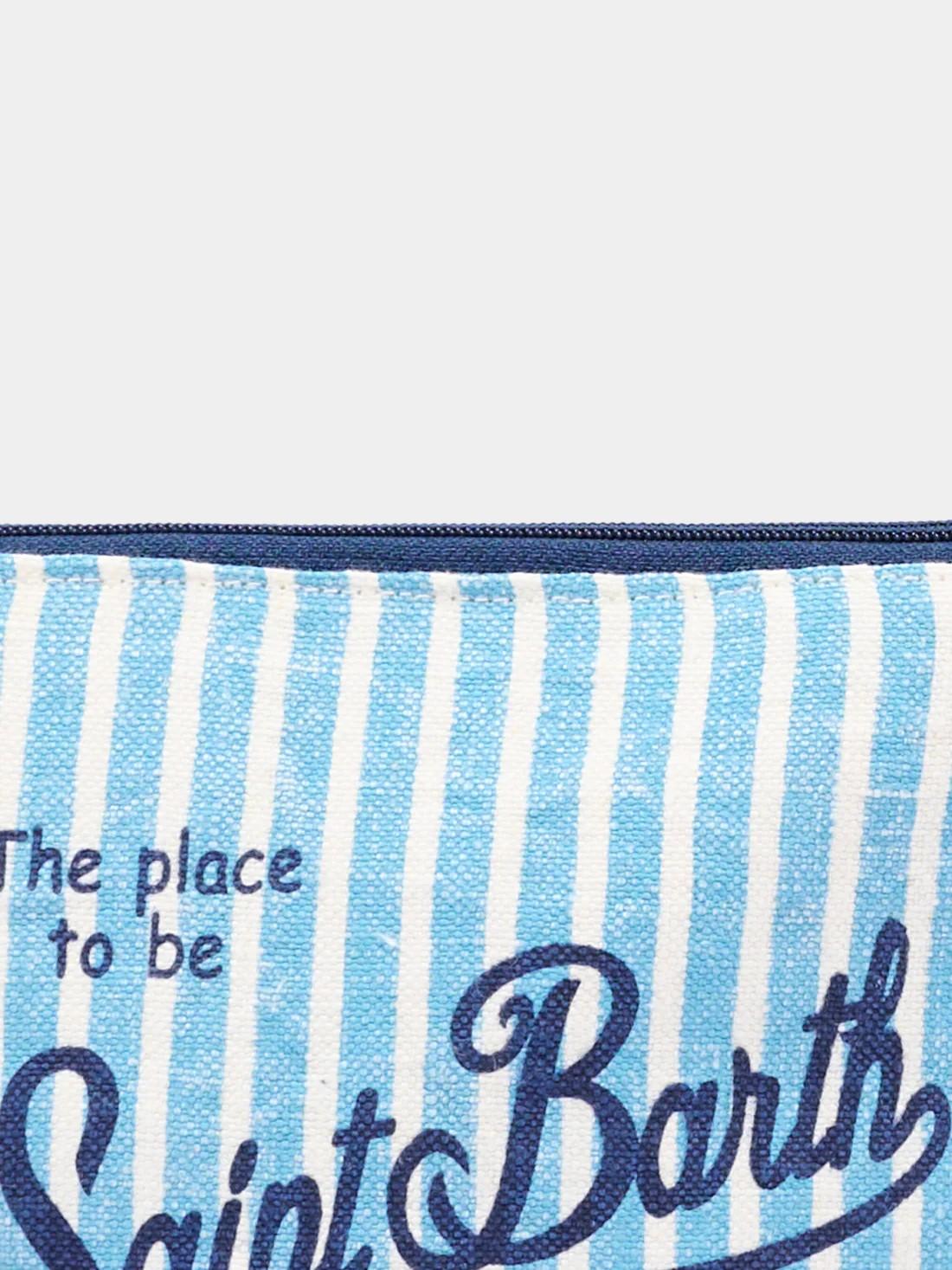 Pochette azzurra Aline Linen ALI0004 00398L MC2 SAINT BARTH 