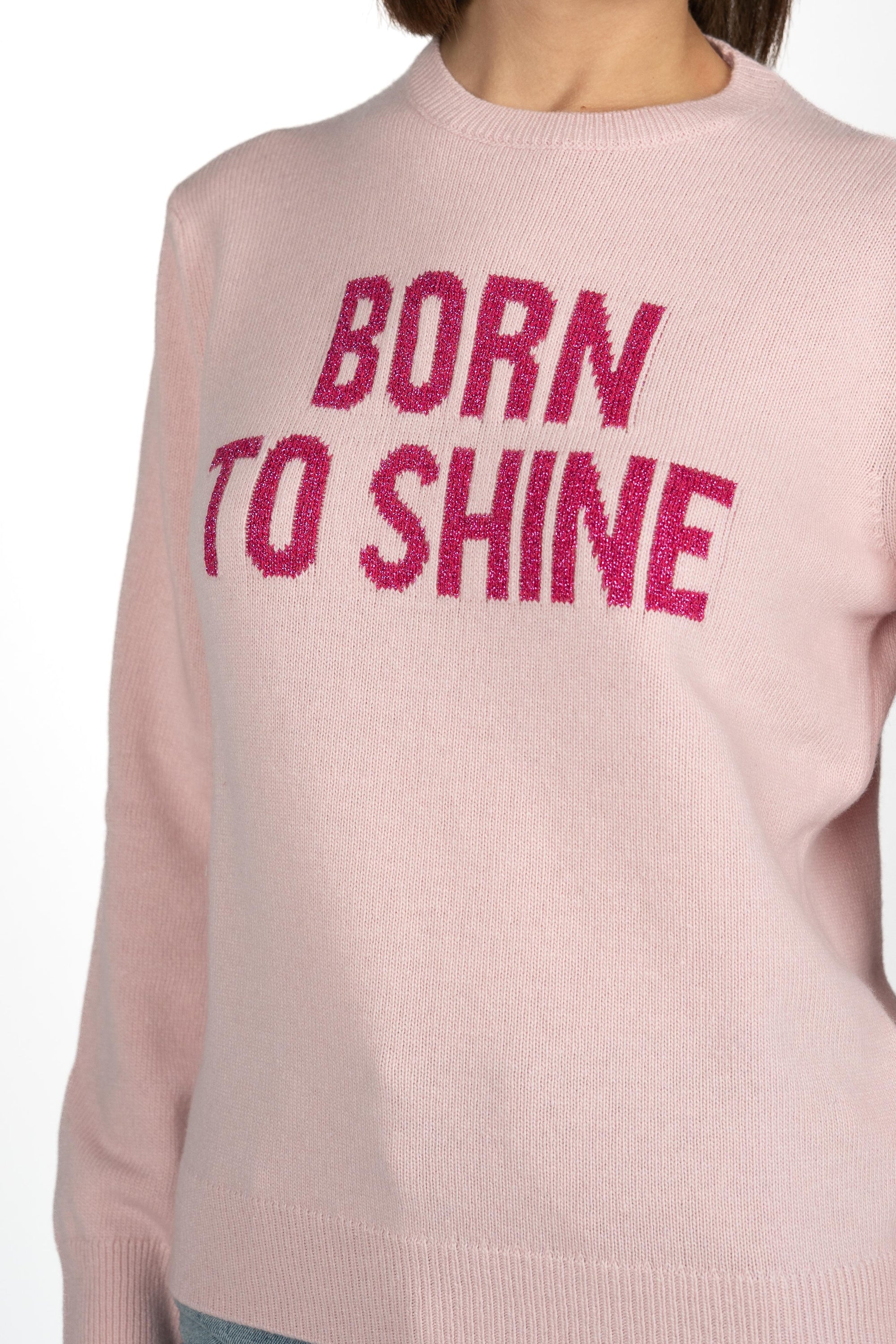 Girocollo Princess con jacquard lurex Born to Shine QUE0010 01885I MC2 SAINT BARTH 