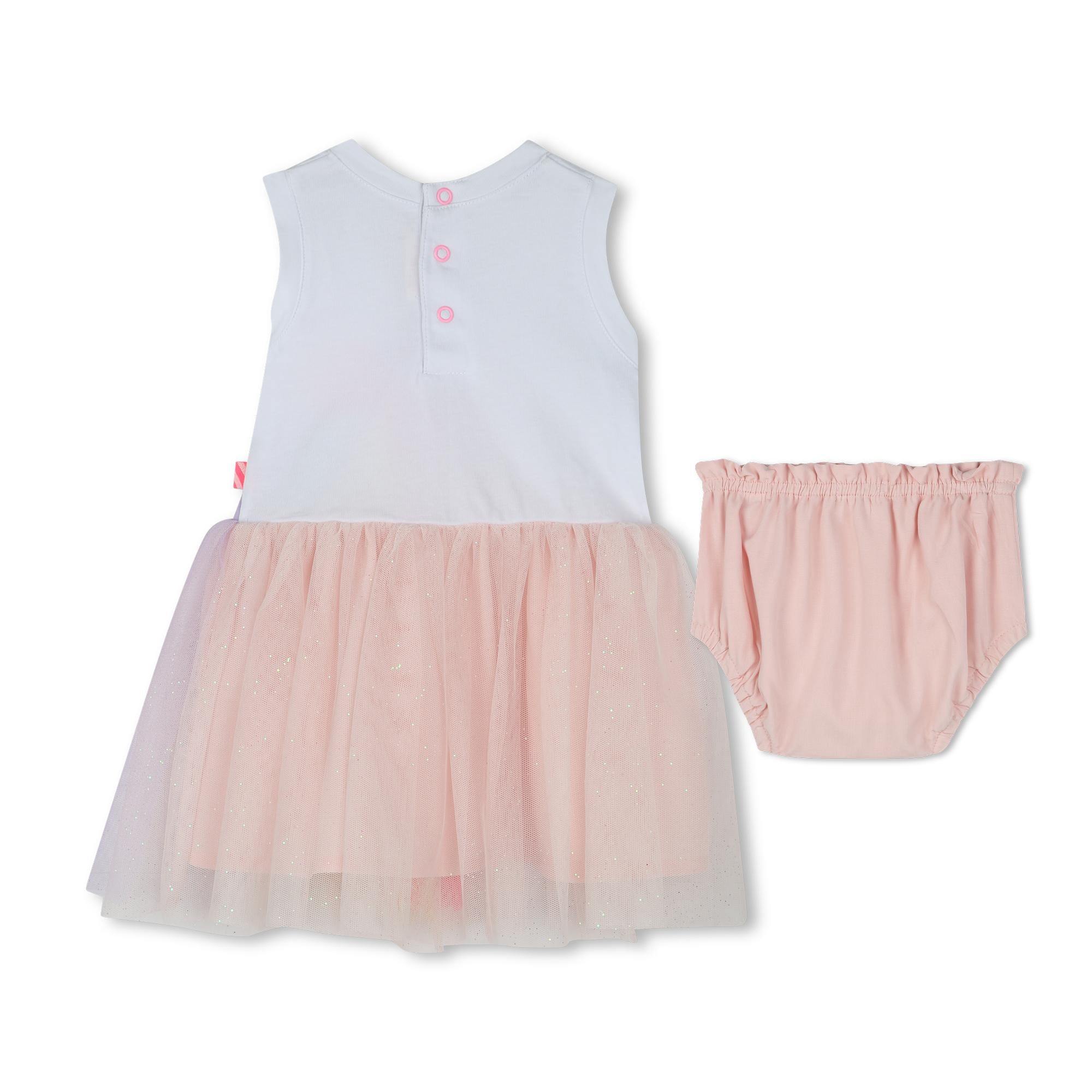 Completo abito con tulle U20817 N34 BILLIEBLUSH 