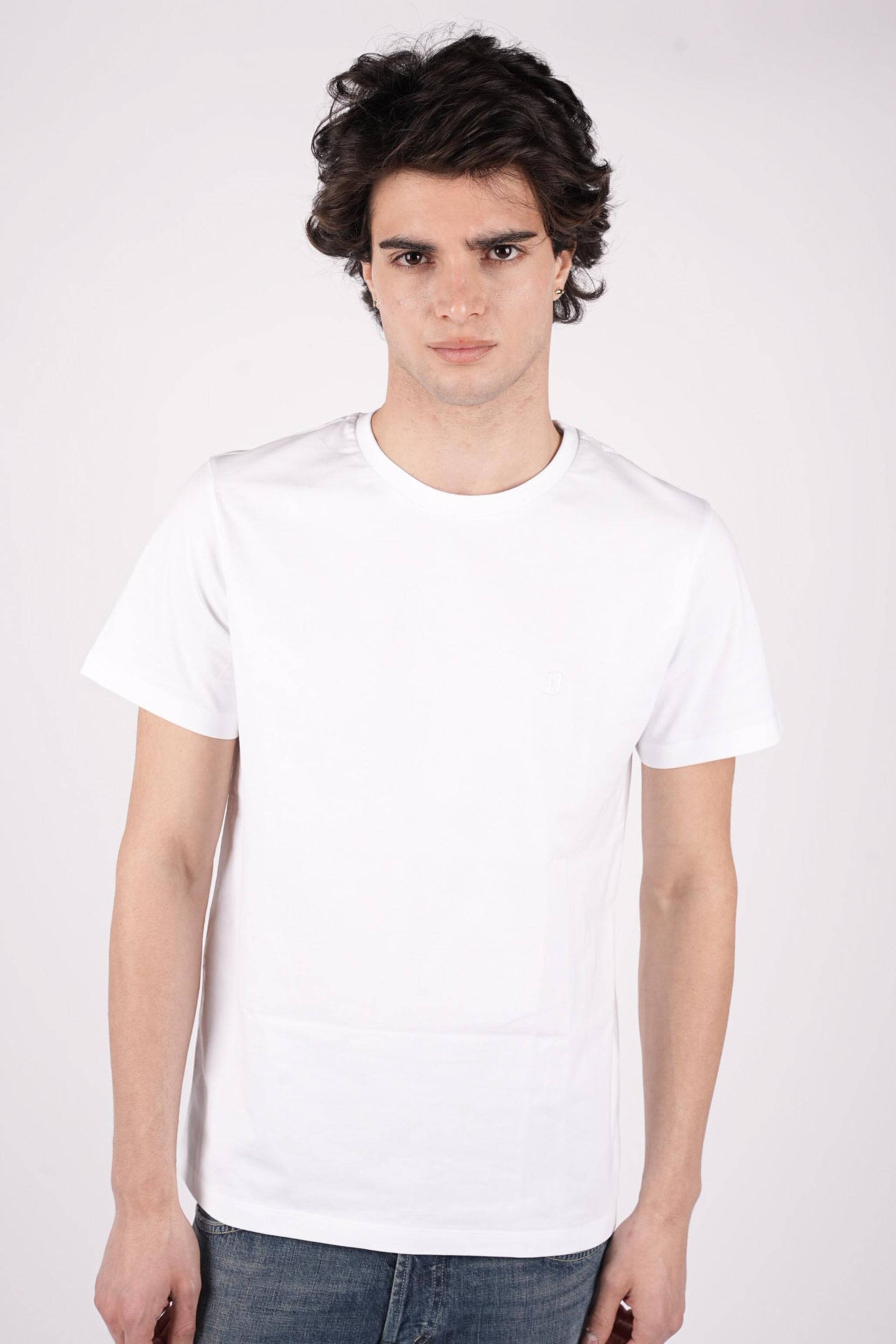 T-shirt girocollo regular in jersey US198JF0309UML5 000 DONDUP 