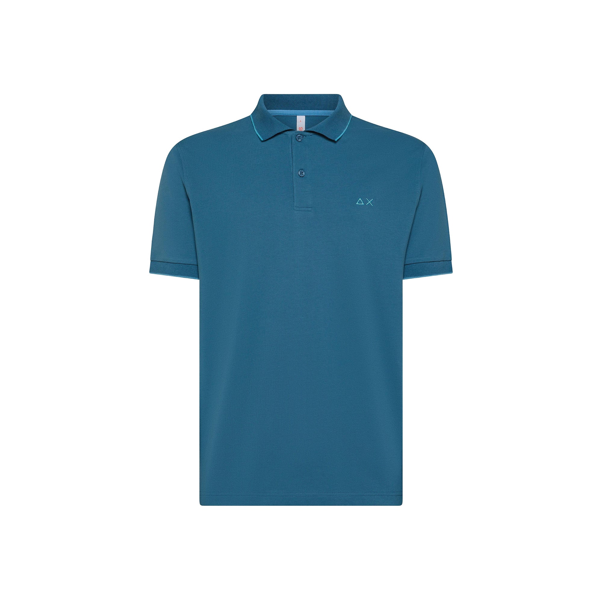 Polo con riga a contrasto A35110 80 SUN68 